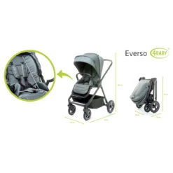 4Baby Everso Grey Wandelwagen -Kinderwagenserie Winkel 4baby everso grey wandelwagen 13