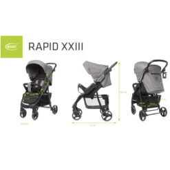 4Baby Rapid XXIII Grey Melange Wandelwagen -Kinderwagenserie Winkel 4baby rapid grey melange wandelwagen 12