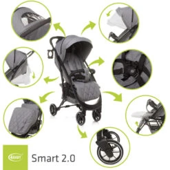 4Baby Smart 2.0 Grey Wandelwagen Incl. Beenkap -Kinderwagenserie Winkel 4baby smart 2.0 grey wandelwagen incl. beenkap 13