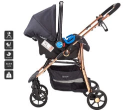 Babygo Style Black Rose 3-in-1 Kinderwagen Incl. Autostoel 6321 -Kinderwagenserie Winkel 6321 style3in1 blackrose 8 babygo