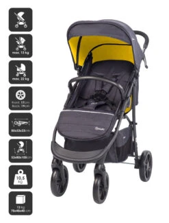 Babygo Style Mustard 3-in-1 Kinderwagen Incl. Autostoel 6322 -Kinderwagenserie Winkel 6322 style3in1 mustard 4 babygo