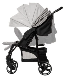 Babygo Basket Grey Melange Wandelwagen Incl. Autostoel 64012 -Kinderwagenserie Winkel Babygo Basket Grey Melange Wandelwagen 6402 1 1