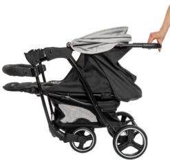 Babygo Basket Grey Melange Wandelwagen Incl. Autostoel 64012 -Kinderwagenserie Winkel Babygo Basket Grey Melange Wandelwagen 6402 3 1