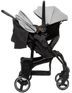 Babygo Basket Grey Melange Wandelwagen Incl. Autostoel 64012 -Kinderwagenserie Winkel Babygo Basket Grey Melange Wandelwagen Incl. Autostoel 64012 1