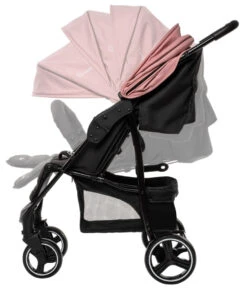 Babygo Basket Pink Melange Wandelwagen 6403 -Kinderwagenserie Winkel Babygo Basket Pink Melange Wandelwagen 6403 2