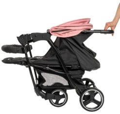 Babygo Basket Pink Melange Wandelwagen 6403 -Kinderwagenserie Winkel Babygo Basket Pink Melange Wandelwagen 6403 3
