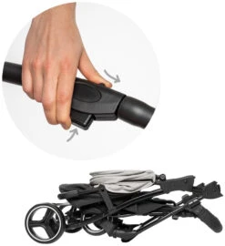 Babygo Basket Pink Melange Wandelwagen 6403 -Kinderwagenserie Winkel Babygo Basket Pink Melange Wandelwagen 6403 4