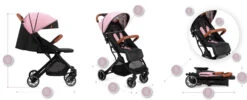 Momi Estelle Pink Wandelwagen WOSP00004 -Kinderwagenserie Winkel Momi Estelle Pink Wandelwagen WOSP00004 9