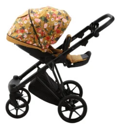 Adamex Porto Flowers Ochre 2-in-1 Kinderwagen FL-3 -Kinderwagenserie Winkel adamex porto flowers ochre 2 in 1 kinderwagen fl 3 3