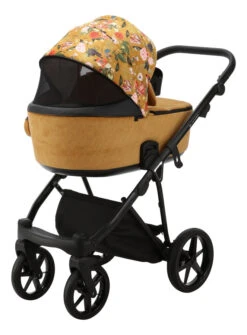 Adamex Porto Flowers Ochre 2-in-1 Kinderwagen FL-3 -Kinderwagenserie Winkel adamex porto flowers ochre 2 in 1 kinderwagen fl 3 7