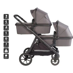 Babygo Duo Grey Tandem Kinderwagen 7801 -Kinderwagenserie Winkel babygo duo grey tandem kinderwagen 7801 16 1