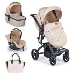 Cangaroo Ellada Beige 3-in-1 Combi Kinderwagen Incl. Autostoel -Kinderwagenserie Winkel cangaroo ellada beige 3 in 1 kinderwagen incl. autostoel 17
