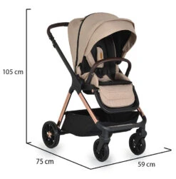 Cangaroo Empire Beige 3-in-1 Kinderwagen Incl. Autostoel -Kinderwagenserie Winkel cangaroo empire beige 3 in 1 kinderwagen incl. autostoel 20