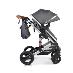 Cangaroo Gala Steel Grey 3-in-1 Combi Kinderwagen Incl. Autostoel -Kinderwagenserie Winkel cangaroo gala black leather 3 in 1 combi kinderwagen incl autostoel 10