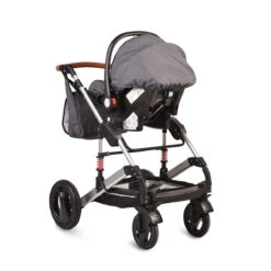 Cangaroo Gala Steel Grey 3-in-1 Combi Kinderwagen Incl. Autostoel -Kinderwagenserie Winkel cangaroo gala black leather 3 in 1 combi kinderwagen incl autostoel 8