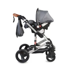Cangaroo Gala Steel Grey 3-in-1 Combi Kinderwagen Incl. Autostoel -Kinderwagenserie Winkel cangaroo gala black leather 3 in 1 combi kinderwagen incl autostoel 9