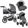 Cangaroo Thira Grey 3-in-1 Combi Kinderwagen Incl. Autostoel -Kinderwagenserie Winkel cangaroo thira grey 3 in 1 combi kinderwagen 1