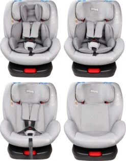 Ding Cruz Light Grey 360° Isofix Autostoel 0-36kg DI-101921 -Kinderwagenserie Winkel di 101921 ding cruz light grey 4options