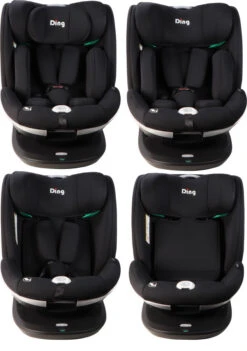 Ding Mace Black 360° I-Size Autostoel 0-36kg DI-111916 -Kinderwagenserie Winkel di 111916 ding mace black 05