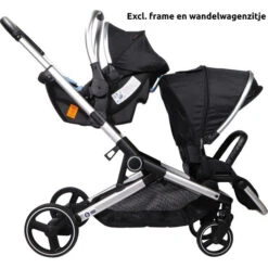 Ding Fenix Black/Black Autostoel 0-13kg -Kinderwagenserie Winkel ding amigo black silver 0 13kg autostoel di 191708 2 1
