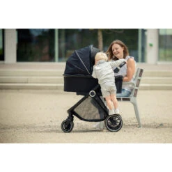 Ding Fenix Black/Black 3-in-1 Combi Kinderwagen Incl. Autostoel -Kinderwagenserie Winkel ding fenix black kinderwagen 2 1