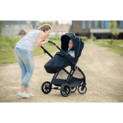 Ding Fenix Black/Black 3-in-1 Combi Kinderwagen Incl. Autostoel -Kinderwagenserie Winkel ding fenix black kinderwagen 4 1