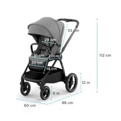 Kinderkraft Nea Midnight Black 2-in-1 Kinderwagen KSNEA000BLK2000 -Kinderwagenserie Winkel kinderkraft wozek wielofunkcyjny nea 2in1 wymiary 2 uk 1