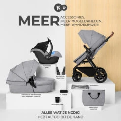 Kinderkraft A-Tour Light Grey 3-in-1 Kinderwagen Incl. Autostoel KSATOU00LGR3000 -Kinderwagenserie Winkel kinderkraft a tour light grey 3 in 1 kinderwagen incl. autostoel ksatou00lgr3000 14