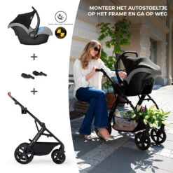 Kinderkraft A-Tour Light Grey 3-in-1 Kinderwagen Incl. Autostoel KSATOU00LGR3000 -Kinderwagenserie Winkel kinderkraft a tour light grey 3 in 1 kinderwagen incl. autostoel ksatou00lgr3000 9