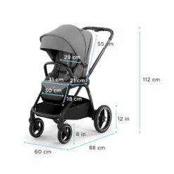 Kinderkraft Nea Deep Grey 2-in-1 Kinderwagen KSNEA000DGR2000 -Kinderwagenserie Winkel kinderkraft nea 2 in 1 kinderwagen sfeer 5 1