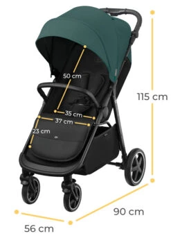Kinderkraft Route Midnight Black Wandelwagen KSROUT00BLK0000 -Kinderwagenserie Winkel kinderkraft route emerald green wandelwagen ksrout00gre0000 9 2