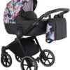 Kunert Talisman Black Flowers 2-in-1 Kinderwagen TA-01-BLACK -Kinderwagenserie Winkel kunert talisman black flowers 2 in 1 kinderwagen ta 01 black