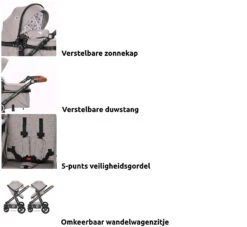 Lorelli Alexa Pearl Beige 3-in-1 Combi Kinderwagen Incl. Autostoel 1002129-2182D -Kinderwagenserie Winkel lorelli 3 in 1 combi kinderwagen incl. autostoel 1002129