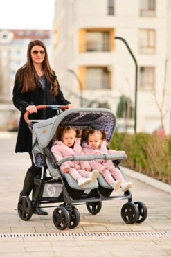 Lorelli Twin Cool Grey Duowagen Incl. Luiertas 1002007-2386 -Kinderwagenserie Winkel lorelli twin duowagen 14