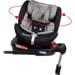MamaLoes Max Grijs/Zwart 360° Isofix Autostoel 0-36kg ML050214 -Kinderwagenserie Winkel mamaloes max grijs zwart 360 isofix autostoel 0 36kg ml050214 1 1