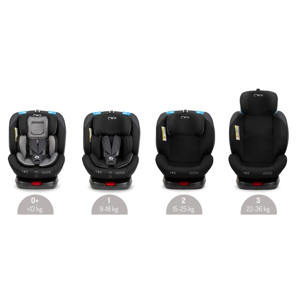 Momi Tordi Zwart Isofix 360° 0-36 Kg Autostoel FOSA00016 - Afbeelding 6