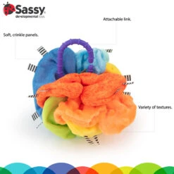 Sassy Crinkle Ball Texturen Speelbal S80370 -Kinderwagenserie Winkel sassy crinkle ball texturen speelbal 1