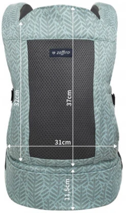 Zaffiro City Air Graphite Leaves Ergonomische Draagzak 7381 -Kinderwagenserie Winkel zaffiro city air beige leaves draagzak 7398 4 1